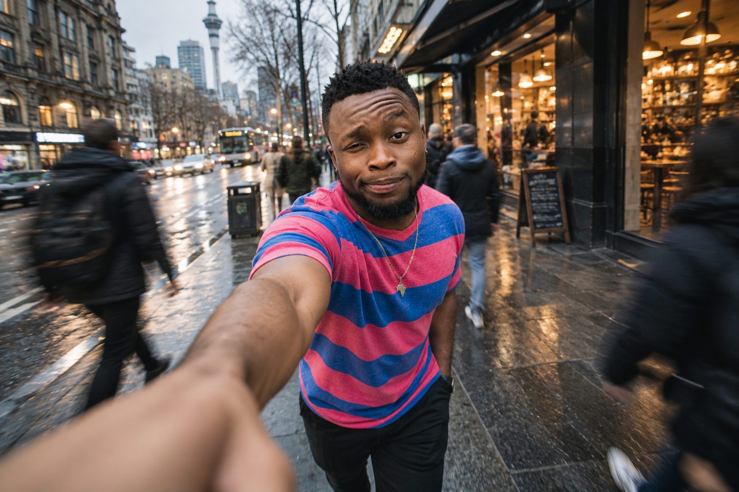 First-Person City Walk style example