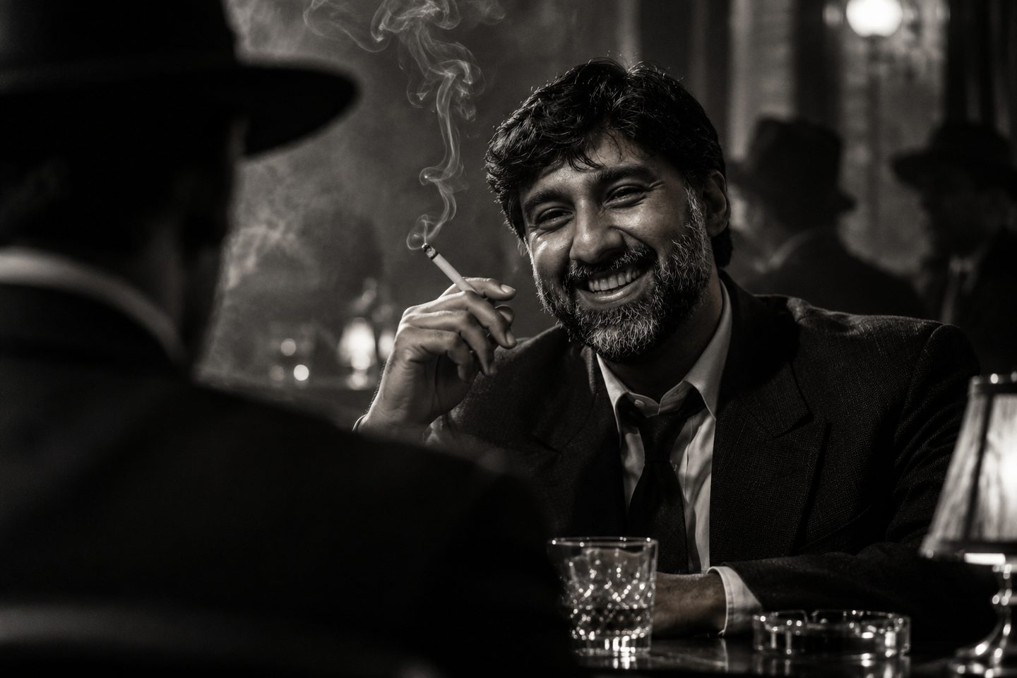 Over-the-Shoulder Noir style example